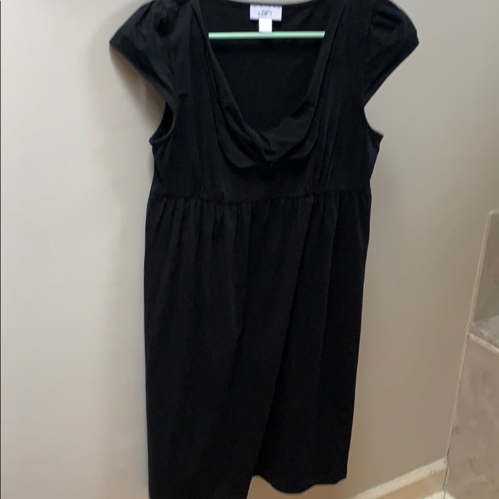 AT LOFT size S, black cotton dress